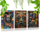 Elegant African Essence Framed Wall Art - 3pcs