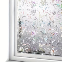 Rainbow Tulip Privacy Window Film - 19.81cm x 199.9cm