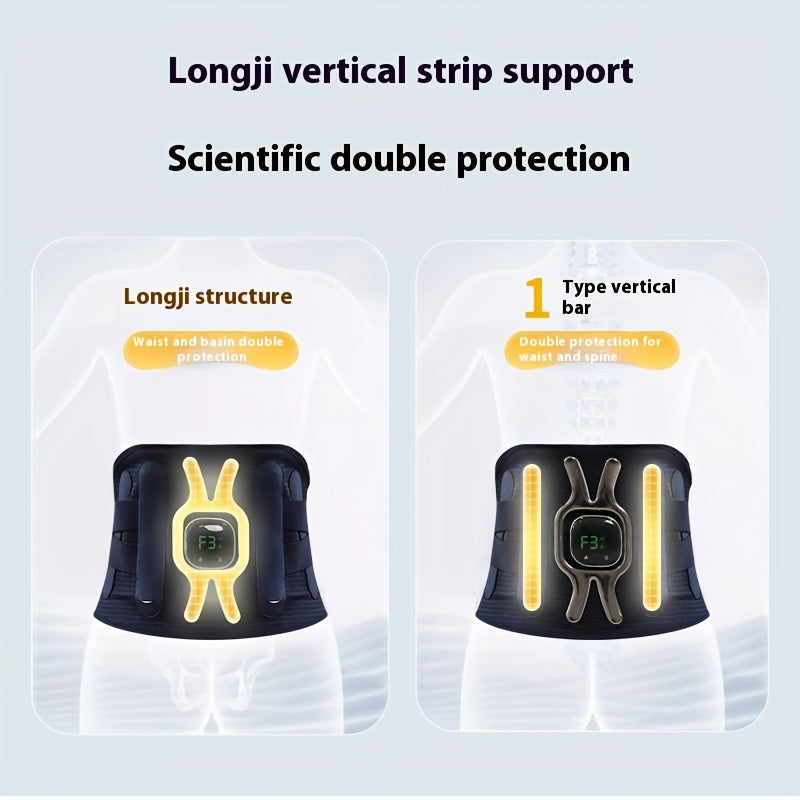 Portable Waist Massager with 3-Level Temperature Control & Intensity Adjustment, USB Fast Charging, Detachable Full Body Massage, Long Battery Life, LED Display – Ideal for Home and Office Use