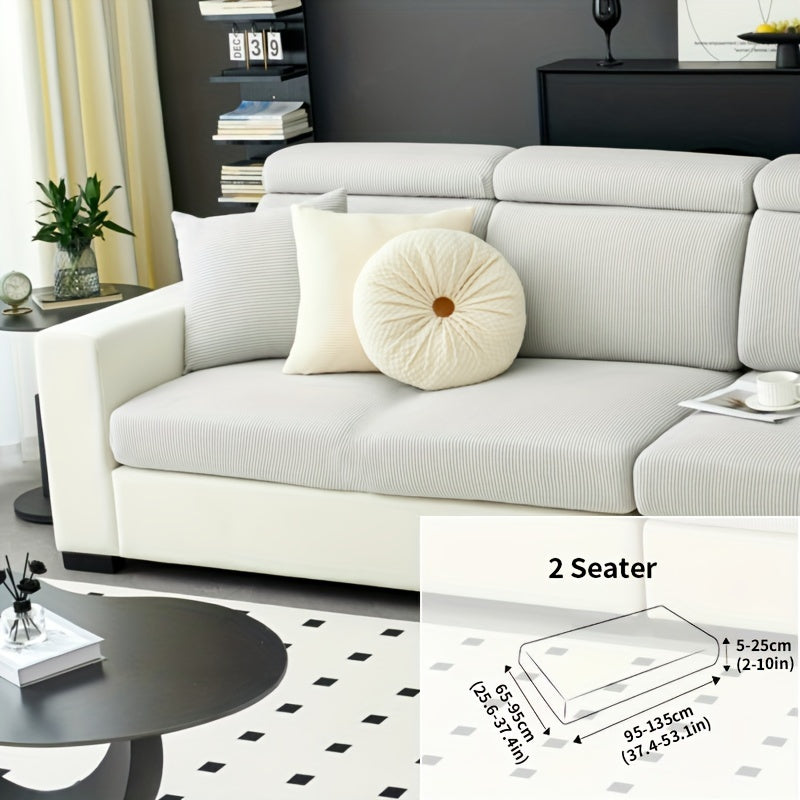 Modern Stretch Sofa Slipcovers - 1 Piece Polar Fleece Fabric Couch Protector, Machine Washable Sofa Cover, Fits Armchair to 4-Seater Sectional, Pet & Kid Friendly Furniture Protection