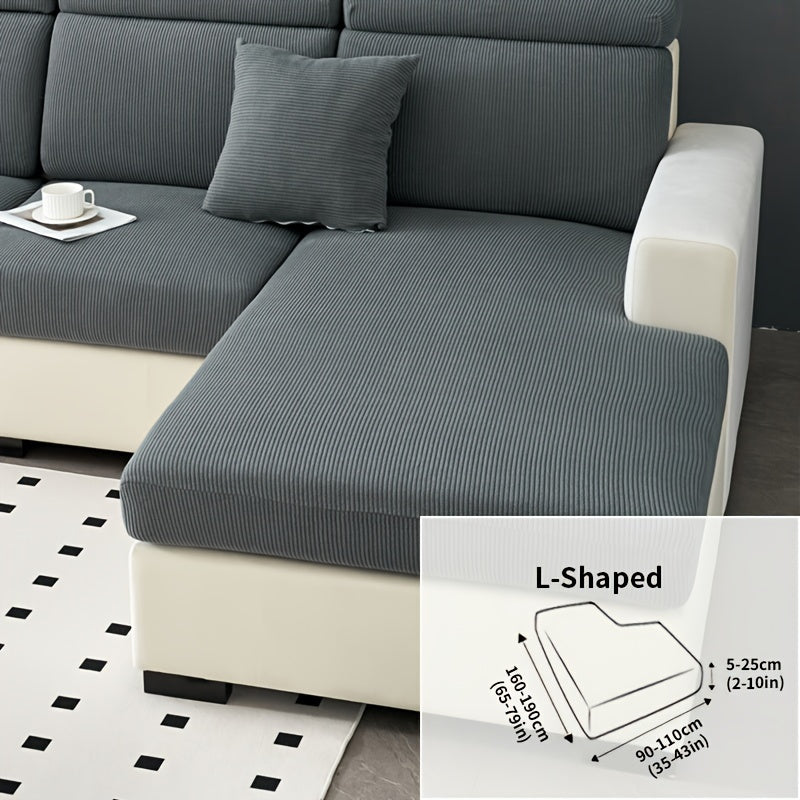 Modern Stretch Sofa Slipcovers - 1 Piece Polar Fleece Fabric Couch Protector, Machine Washable Sofa Cover, Fits Armchair to 4-Seater Sectional, Pet & Kid Friendly Furniture Protection