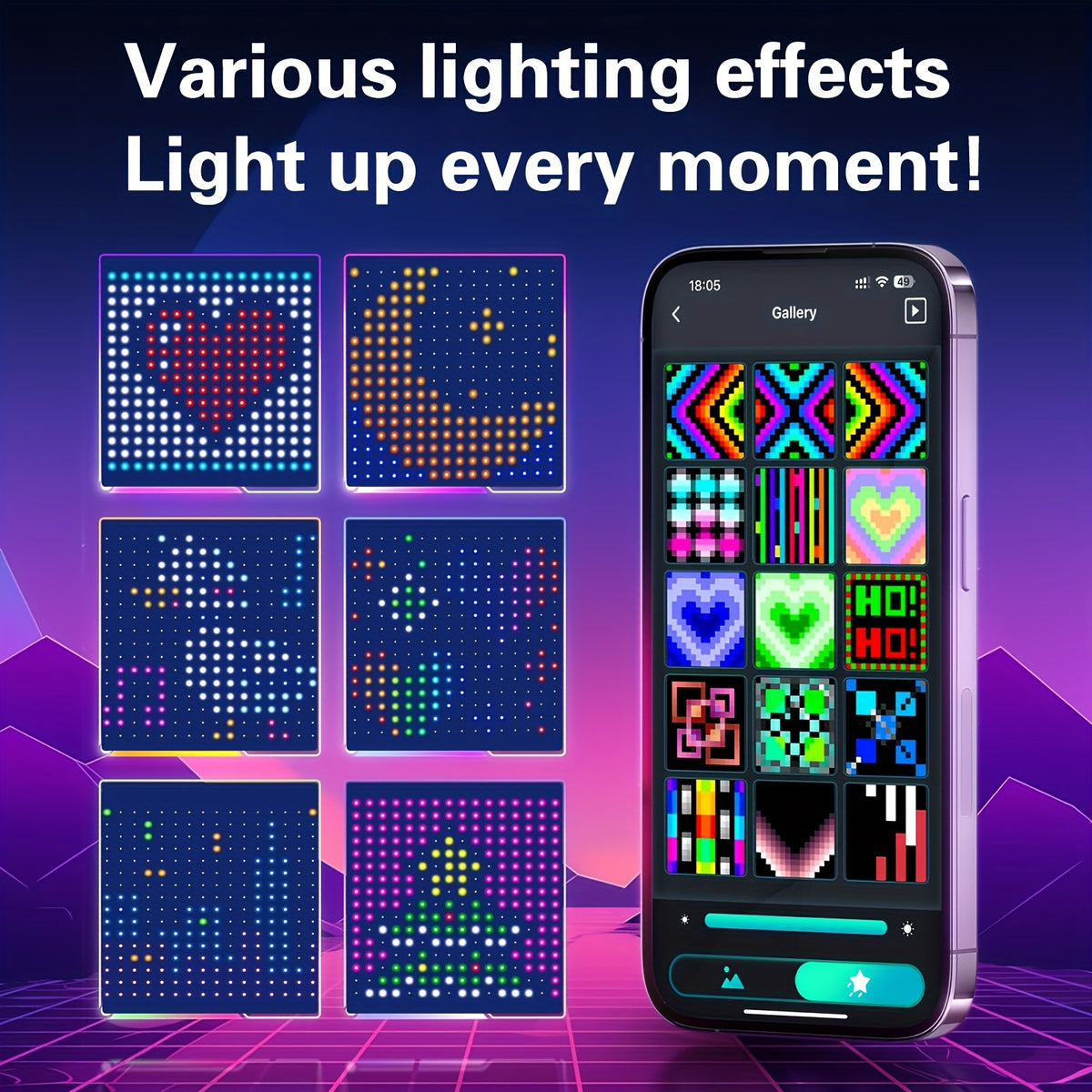 Smart Curtain Lights - RGBIC Color - 256 LED
