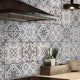 Moroccan-Inspired Peel & Stick Wallpaper - Multicolor Floral Tile Pattern