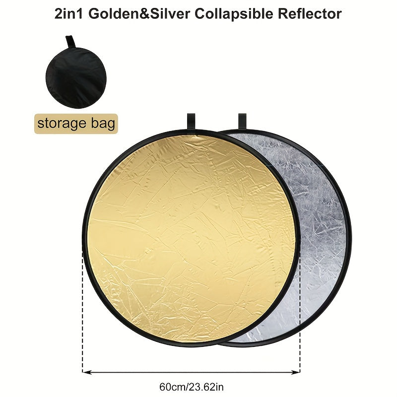 Photography Reflector - Fill Light - Golden & Silvery Panel