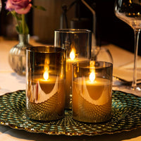 Flameless Candles with Remote Timer - 3pcs