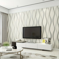 Modern 3D Wave Pattern Self-Adhesive Wallpaper Roll