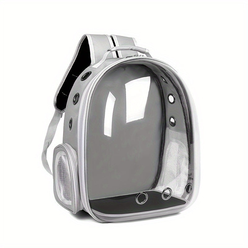 Large Capacity Cat Backpack, Transparent Pet Carrier with Breathable Design