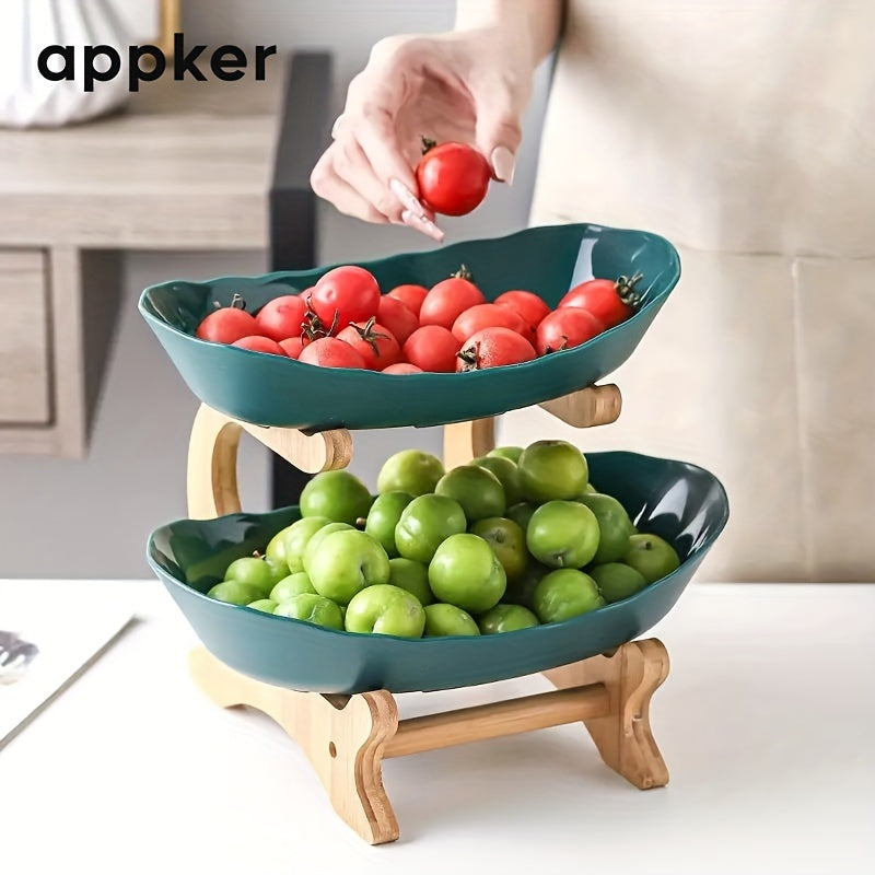 Serving Tray Set - Oval Fruit, Snack, Candy, and Cake Stand