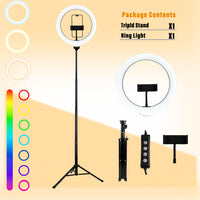 Flexible Rotation, USB Power Supply, Foldable Selfie Lamp with Mobile Phone Bracket