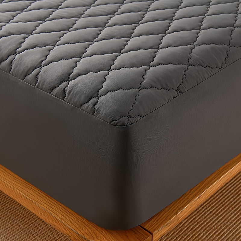 Luxury Soft Comfort Waterproof Mattress Protector - Fitted Quilted Pad with Hypoallergenic Polyurethane Filling, 100% Polyester Cover, Machine Washable, Breathable, Allergy Protection for Bedroom and Hotel - Single, Double Si