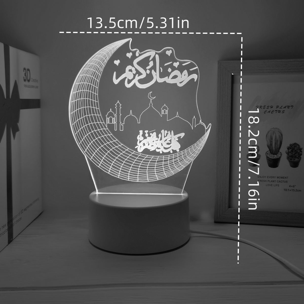 Enchanting Moon & Star Palace 3D Night Light