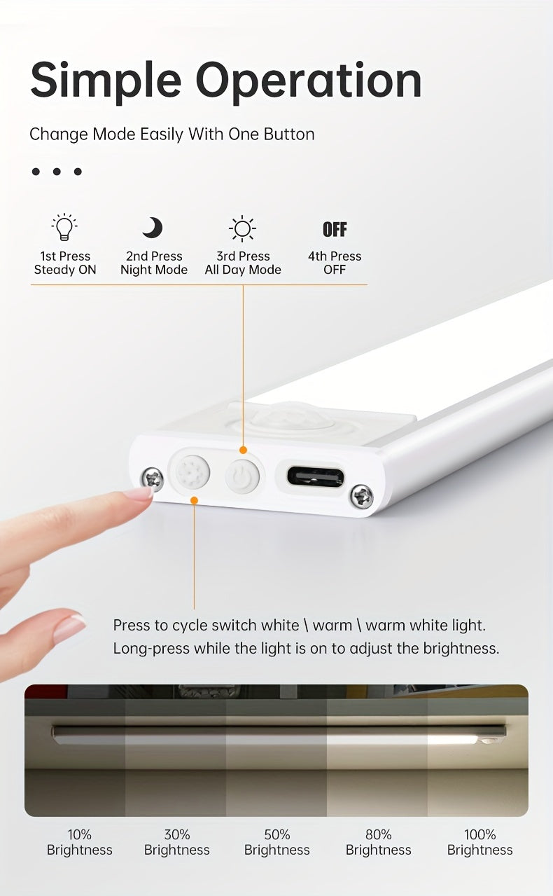 A Rechargeable Human Body Induction Cabinet Light