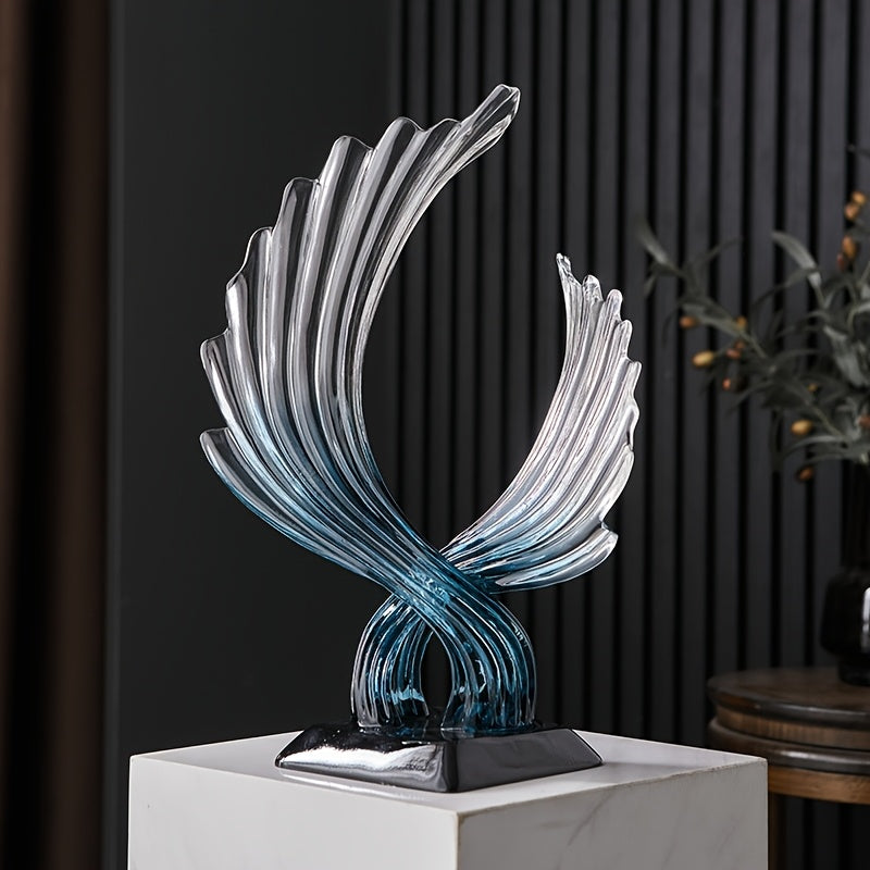 Modern Abstract Winged Art Statue - Resin Home Decor Sculpture