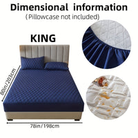 1pc Layered Solid Color Waterproof Mattress Protector (Without Pillowcase And Pillow Insert) Soft And Comfortable Mattress Cover Bedroom Guest Room Bedding Waterproof Mattress Protector Room Bedspread Non-slip All-inclusive P
