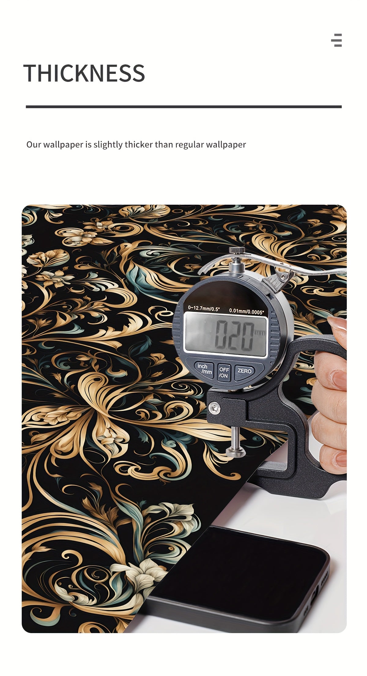 Elegant Floral Self-Adhesive Wallpaper