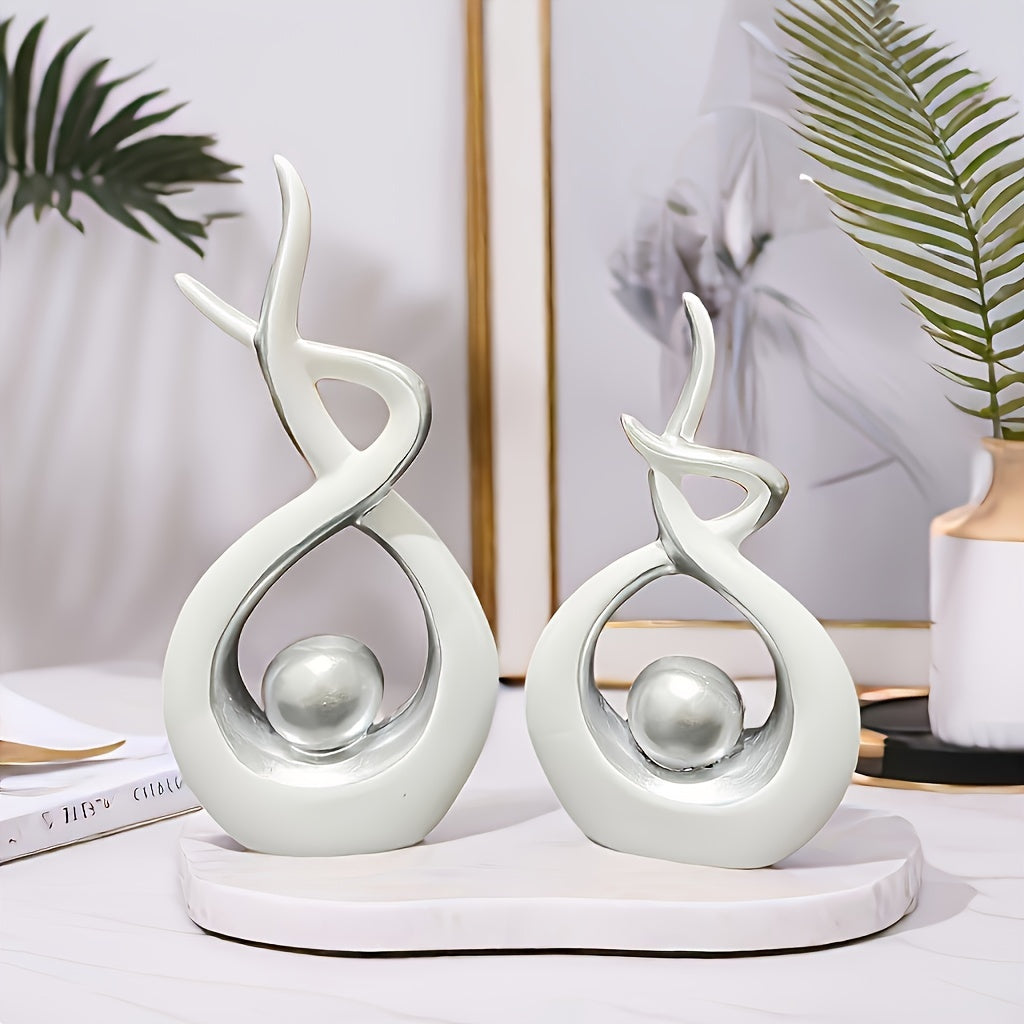 A pair of simple and modern home decoration ornaments