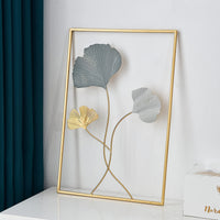Colorful Leaf Metal Wall Art - Nordic Luxe Iron Plant Decor - 3pcs Set