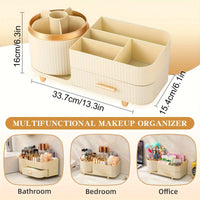 Makeup Organizer, 360° Rotating With Drawers For Vanity