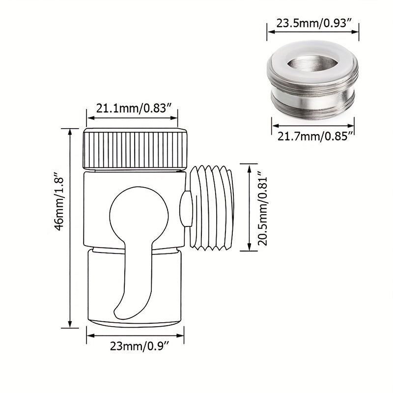 Washbasin Faucet Water Divider Basin Faucet Converter External Shower Head Splitter Conversion Connector