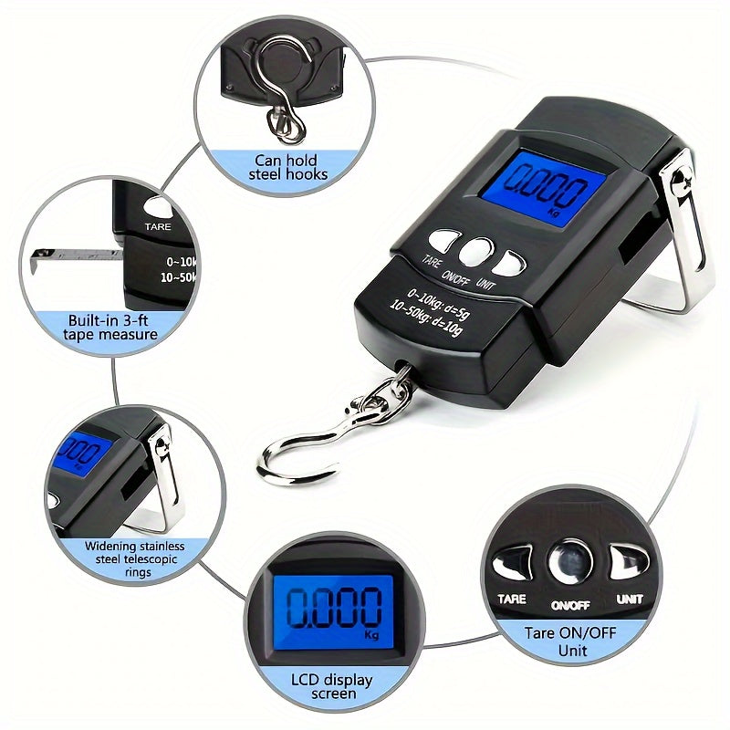 Compact Digital Luggage Scale - Portable, High-Precision