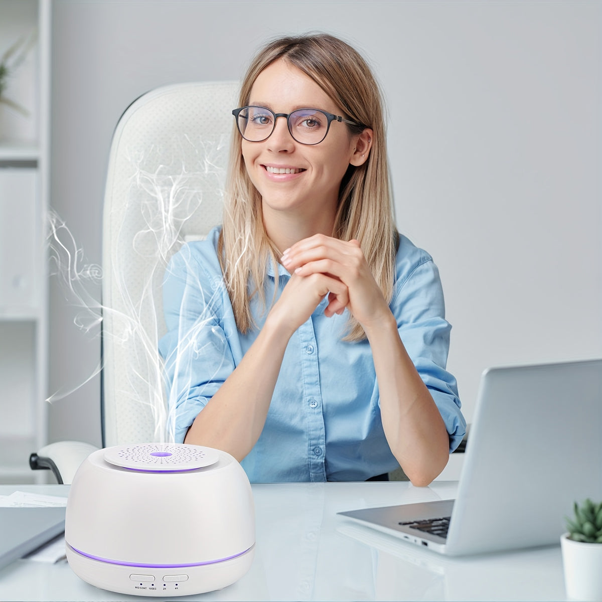 COOLUCK Essential Oil Diffuser 300ML Aromatherapy Diffuser Mist Quiet 5-In-1 Humidifiers 7 Color LED Lights Diffusers for Home Office Bedroom