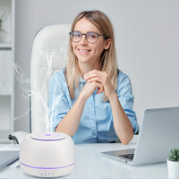 COOLUCK Essential Oil Diffuser 300ML Aromatherapy Diffuser Mist Quiet 5-In-1 Humidifiers 7 Color LED Lights Diffusers for Home Office Bedroom