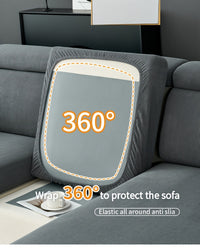 Modern Stretch Sofa Slipcovers - 1 Piece Polar Fleece Fabric Couch Protector, Machine Washable Sofa Cover, Fits Armchair to 4-Seater Sectional, Pet & Kid Friendly Furniture Protection