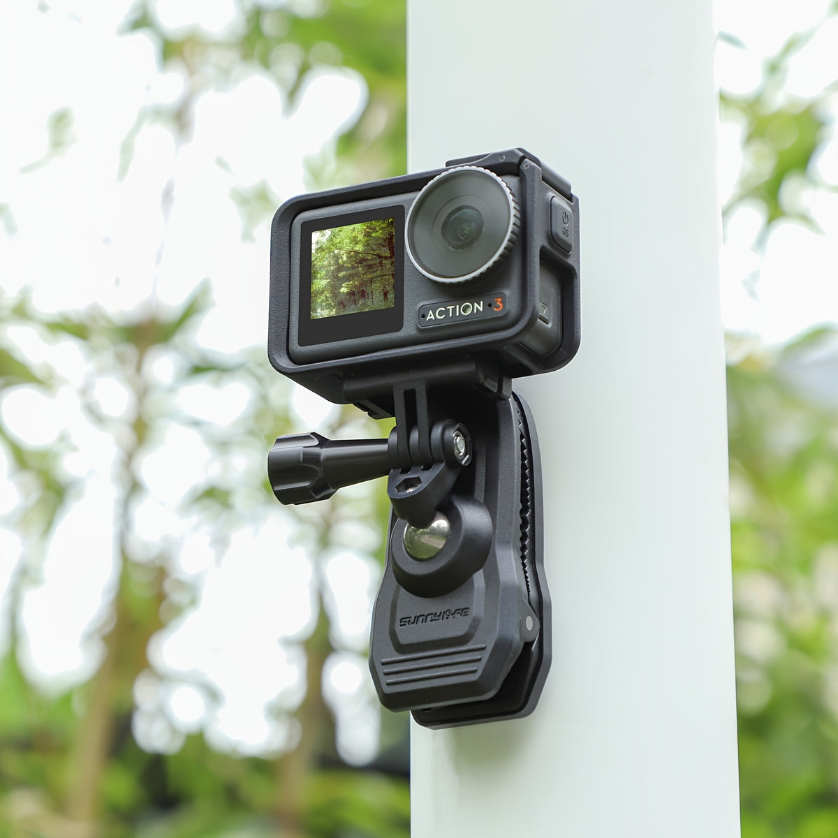 Swivel Backpack Clip Magnetic Action Camera Mount - 360 Degree Rotation