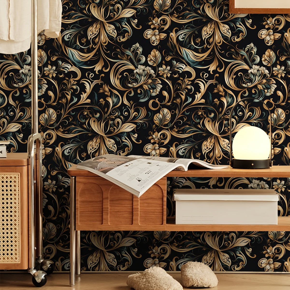 Elegant Floral Self-Adhesive Wallpaper