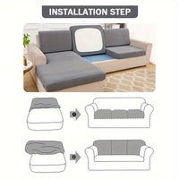 Modern Stretch Sofa Slipcovers - 1 Piece Polar Fleece Fabric Couch Protector, Machine Washable Sofa Cover, Fits Armchair to 4-Seater Sectional, Pet & Kid Friendly Furniture Protection