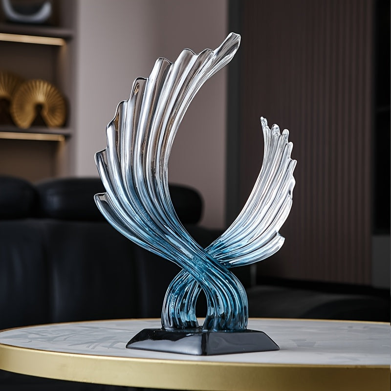 Modern Abstract Winged Art Statue - Resin Home Decor Sculpture