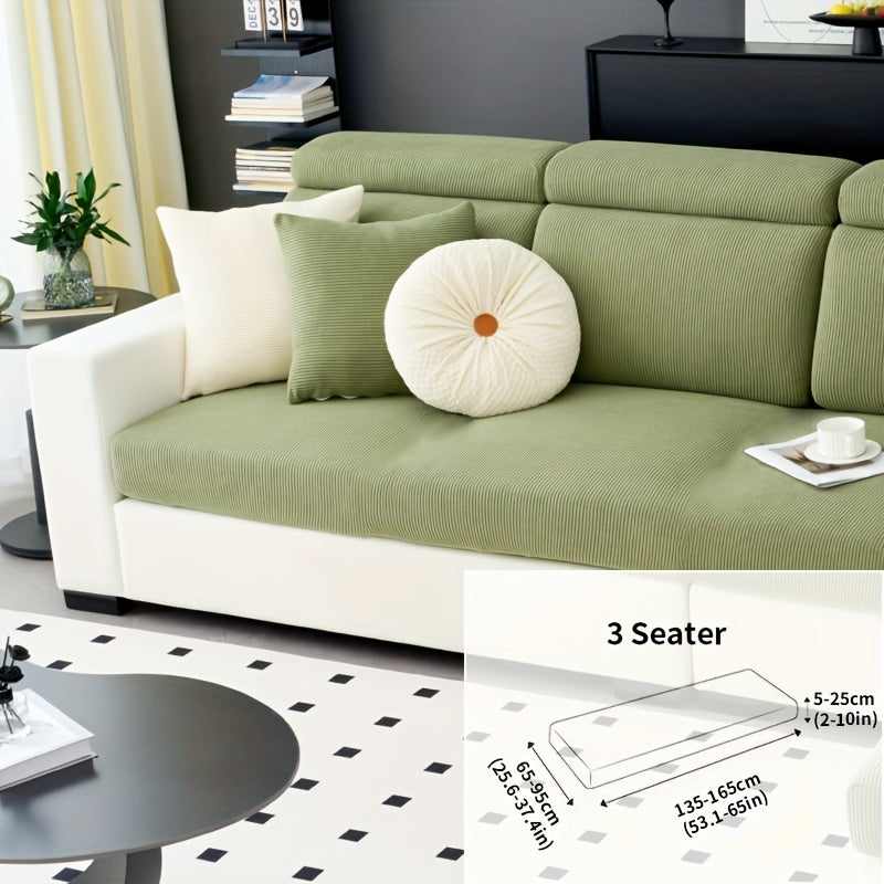 Modern Stretch Sofa Slipcovers - 1 Piece Polar Fleece Fabric Couch Protector, Machine Washable Sofa Cover, Fits Armchair to 4-Seater Sectional, Pet & Kid Friendly Furniture Protection