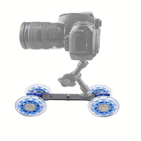 Mini Camera Dolly Roller, Adjustable Desktop Camera Stand, Precise Scale, Low Noise
