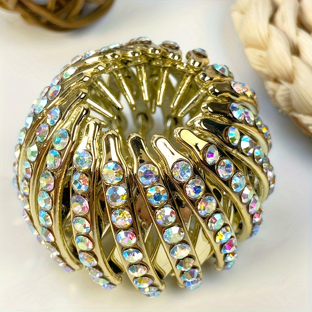 Elegant Bird Nest Magic Hair Clip - Sparkling Rhinestone