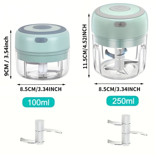 Electric Mini Garlic Chopper with a Capacity of 100/250ML