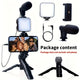 Smartphone Video Blogging Kit, LED Ring Light, Mini Shotgun Microphone, Tripod Stand