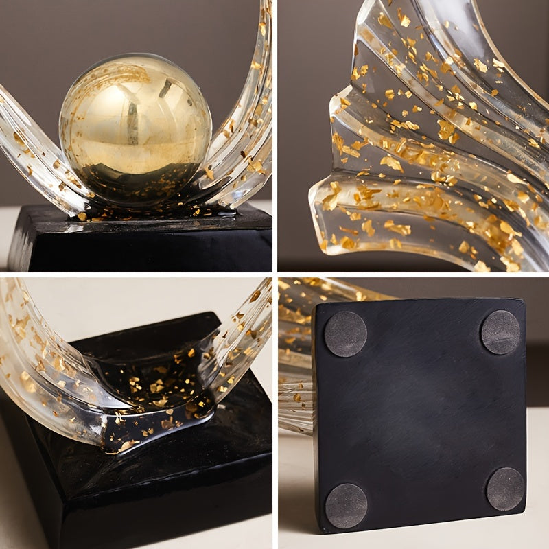 Elegant Resin Fantasy-Themed Art Sculpture - Modern Luxury Decor