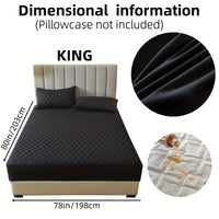 1pc Layered Solid Color Waterproof Mattress Protector (Without Pillowcase And Pillow Insert) Soft And Comfortable Mattress Cover Bedroom Guest Room Bedding Waterproof Mattress Protector Room Bedspread Non-slip All-inclusive P