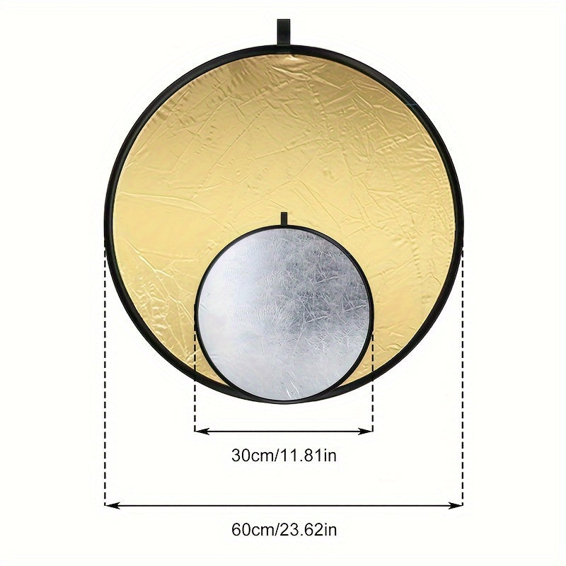 Photography Reflector - Fill Light - Golden & Silvery Panel