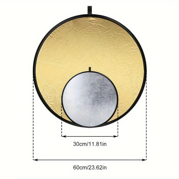 Photography Reflector - Fill Light - Golden & Silvery Panel