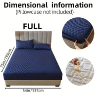 1pc Layered Solid Color Waterproof Mattress Protector (Without Pillowcase And Pillow Insert) Soft And Comfortable Mattress Cover Bedroom Guest Room Bedding Waterproof Mattress Protector Room Bedspread Non-slip All-inclusive P