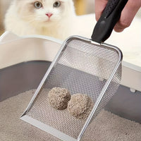 Stainless Steel Cat Litter Scoop, Durable Metal Pet Waste Scoop