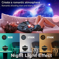 Dynamic Space Ball Projection Lamp, a 13-In-1 Aurora Galaxy Light Projector