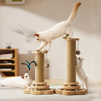 High-Quality Cat Spinning Toy with a Sisal Scratching Post