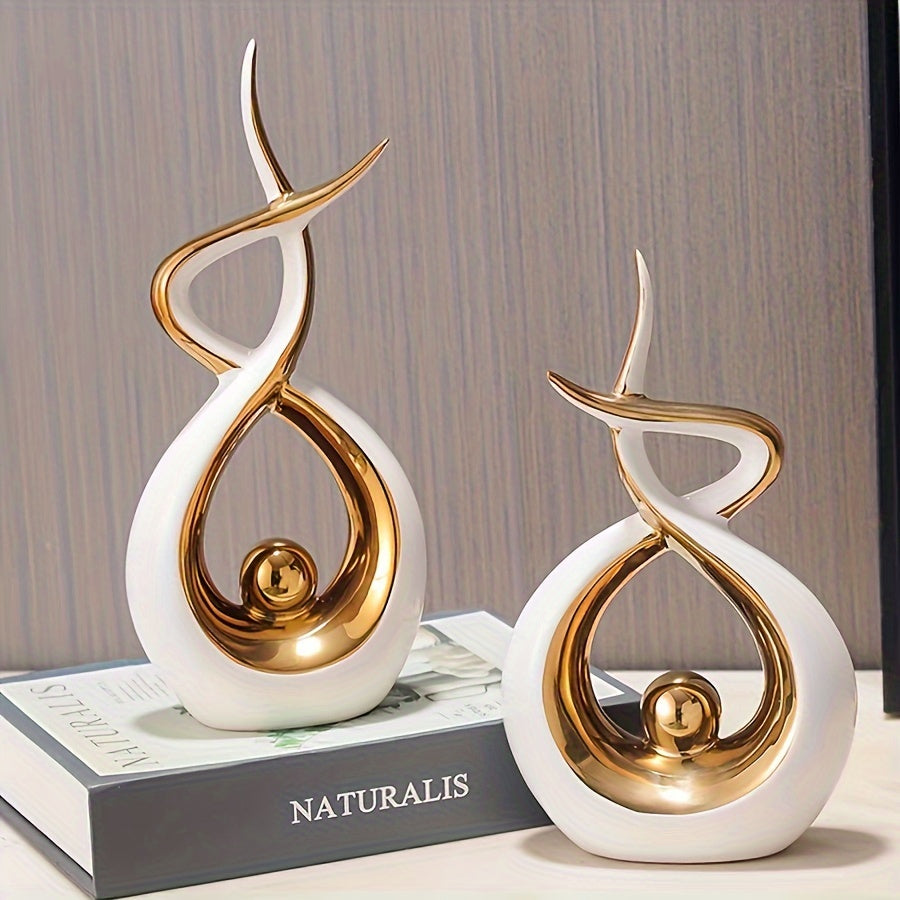 A pair of simple and modern home decoration ornaments