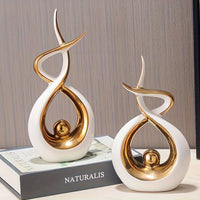 A pair of simple and modern home decoration ornaments