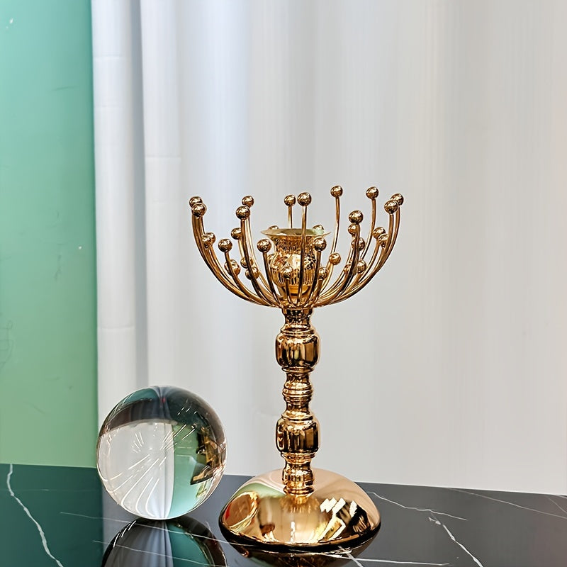 Vintage Golden-Tone Metal & Crystal Love-Themed Decorative Ornament
