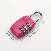 A 3-digit Combination Lock For Luggage, Gym Lockers, Cabinets