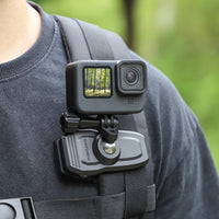 Swivel Backpack Clip Magnetic Action Camera Mount - 360 Degree Rotation