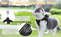 Escape-Proof Cat Harness & Leash Set - Reflective Soft Mesh Vest